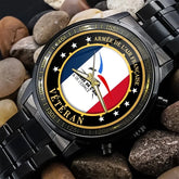 Montre personnalisée mit Logo der französischen Armee und Impression de l'heure